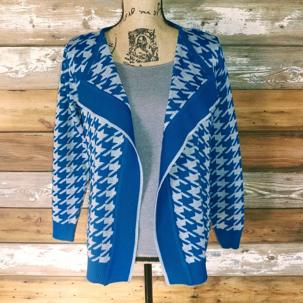 NWT Houndstooth Open Cardigan